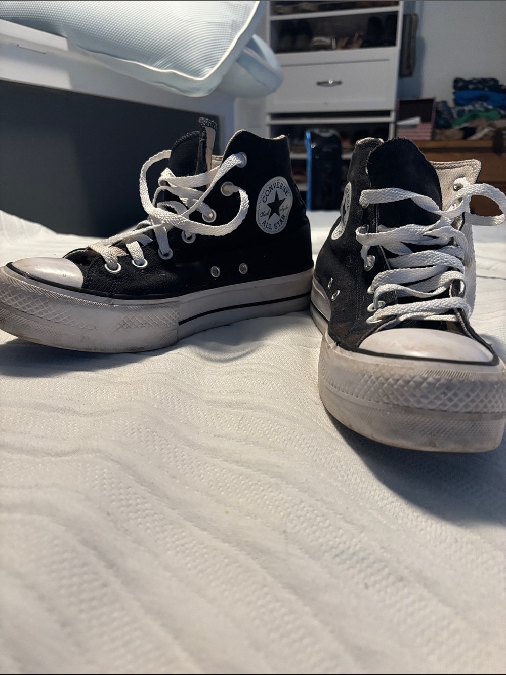 Converse Black and White High Top Sneakers